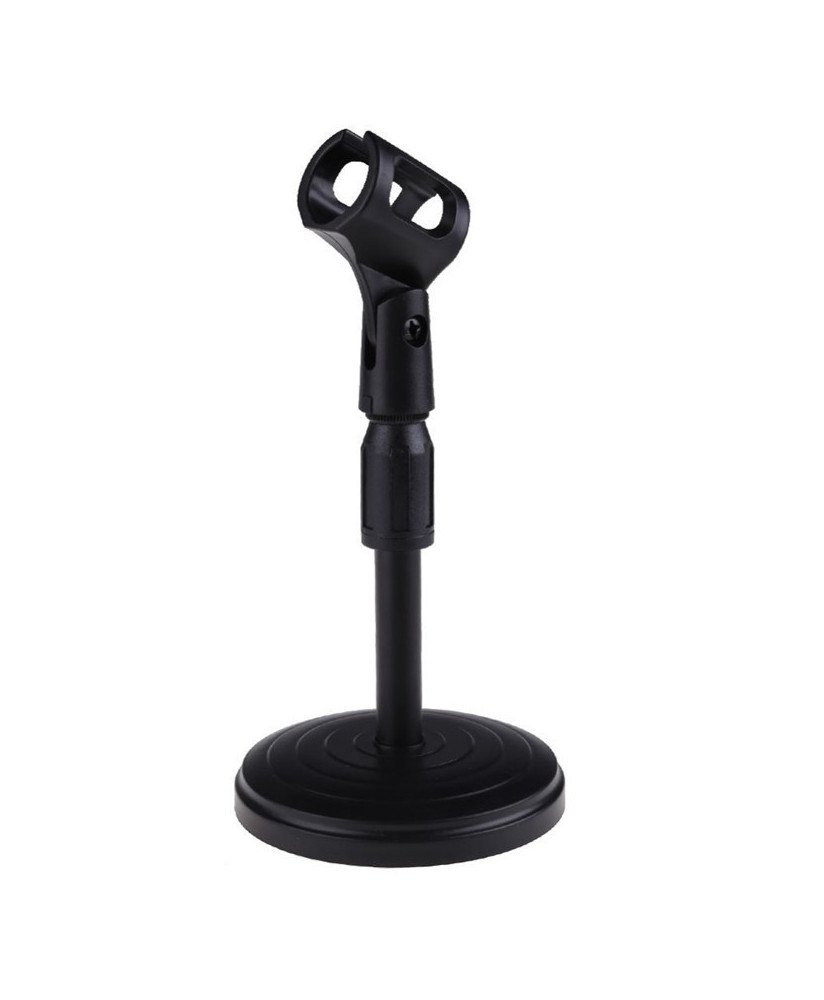 Suporte Tripé de Microfone de Mesa, com Base e Clipe