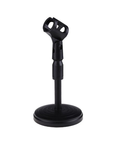 Suporte Tripé de Microfone de Mesa, com Base e Clipe