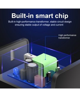 Carregador 18W 3.0 USB 5V 3A - Carregamento Rápido