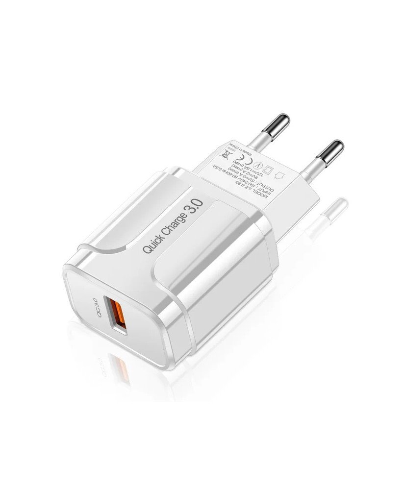 Carregador 18W 3.0 USB 5V 3A - Carregamento Rápido
