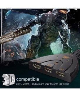 Cabo Adaptador HDMI Switch 3* HDMI para 1* HDMI, com seletor, 4K