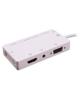 Cabo Adaptador Mini DisplayPort para Áudio, HDMI, DVI e VGA (usb para alimentação) - Branco