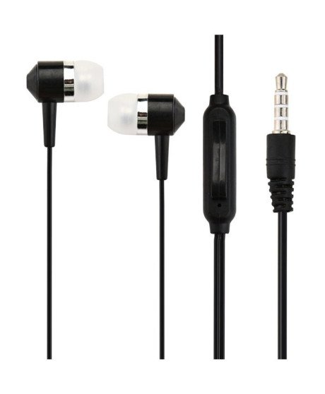 Fones Auriculares com Microfone e Fio - Pretos