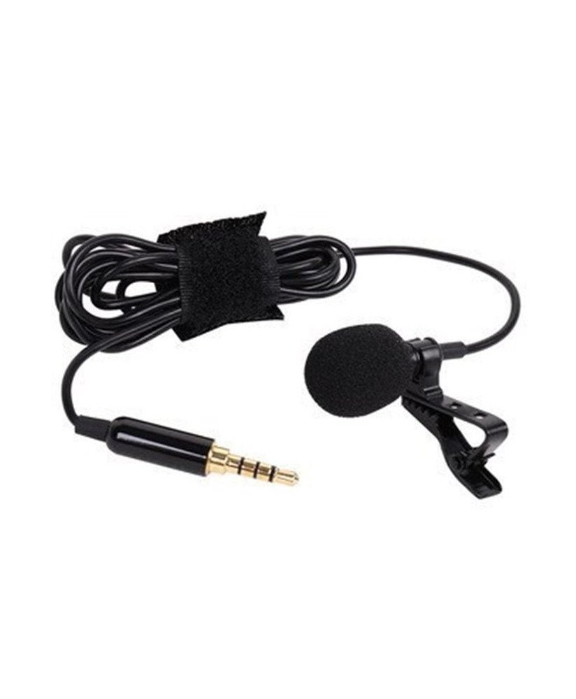 Microfone de Lapela com Mola - Microfone para Entrevista para iOS e Android