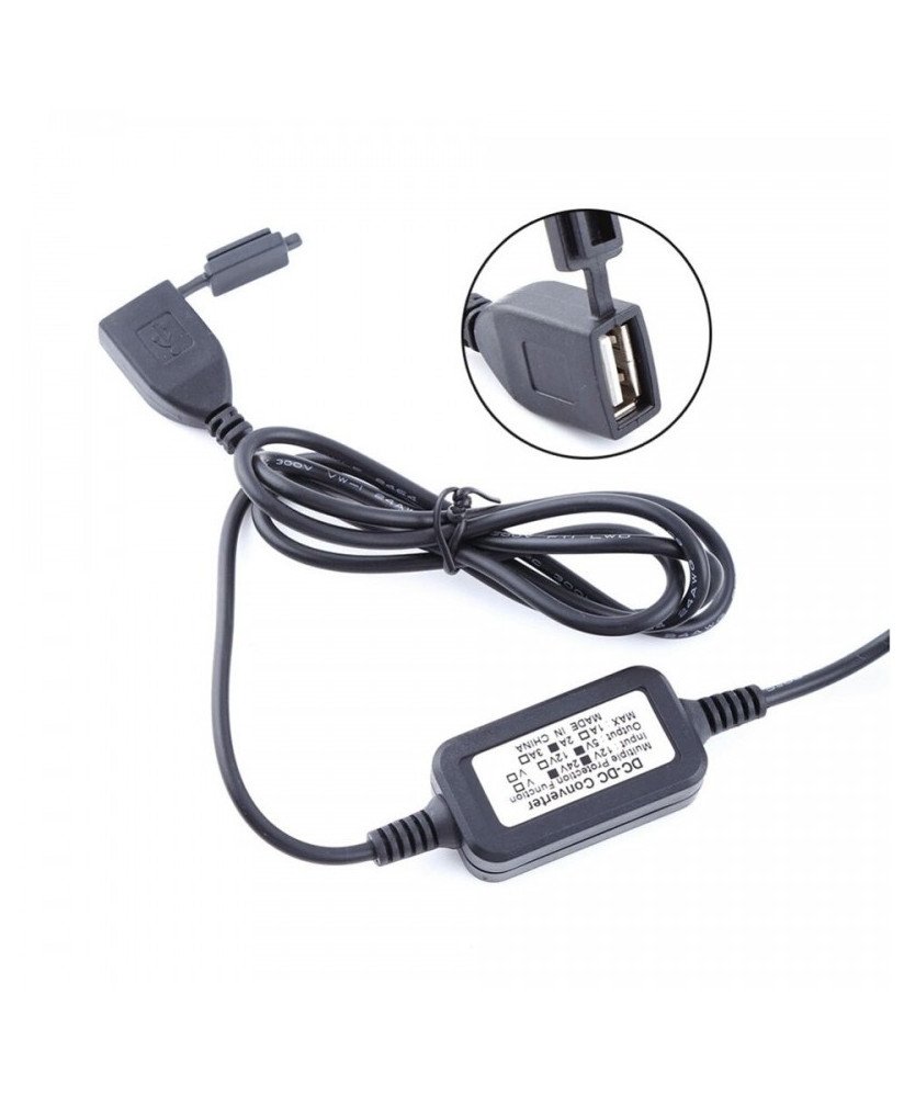 Carregador Cabo USB 12 volts para Mota/Carro