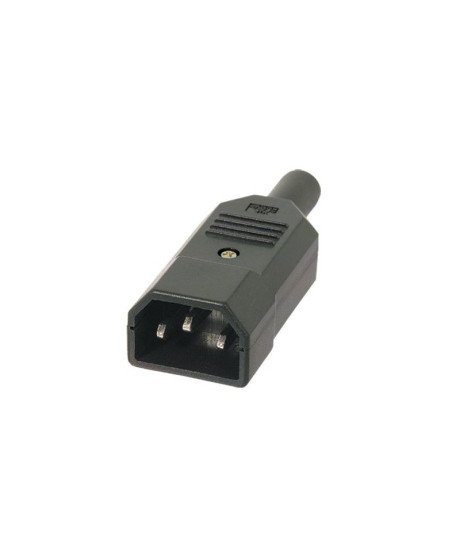 Ficha Terminal C13 PC - 3 pinos 180º - Preta