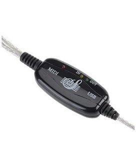 Cabo Interface Midi In/Out para USB
