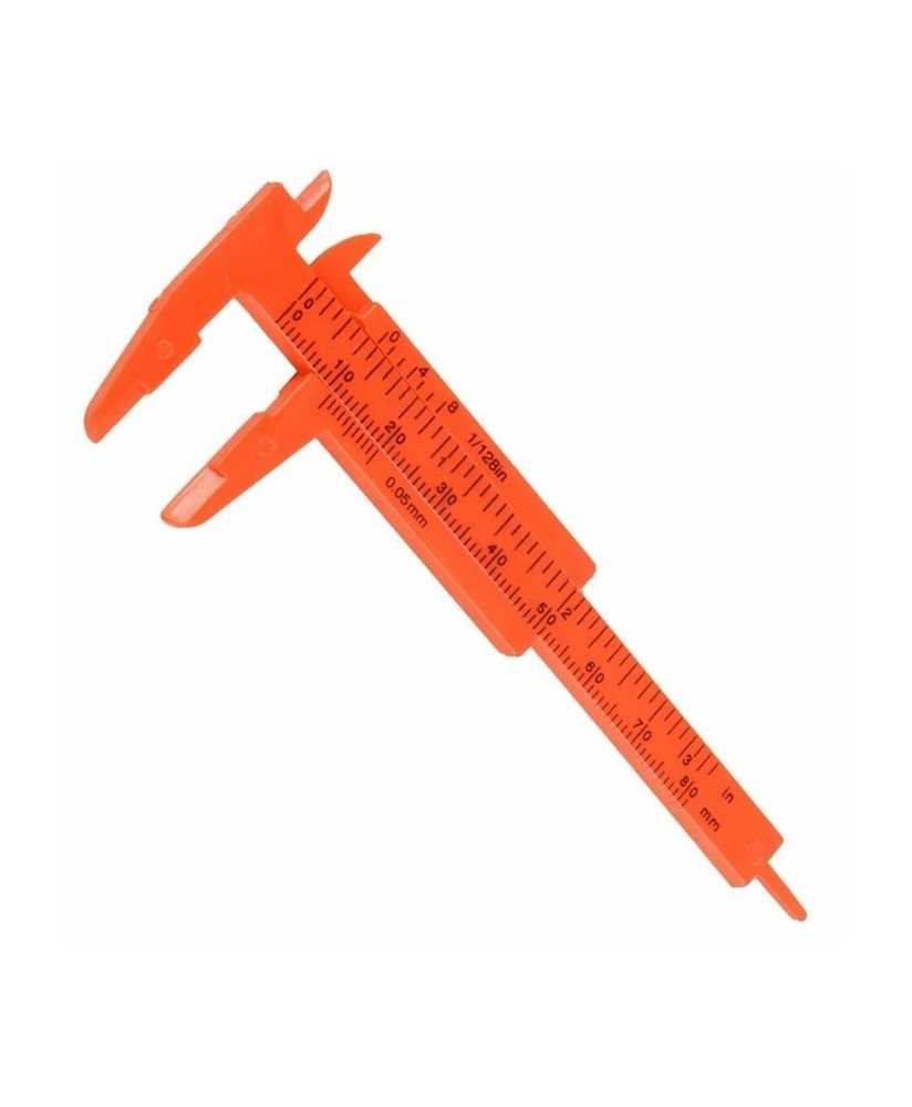 Peclise Paquímetro 8cm em Plástico - Laranja