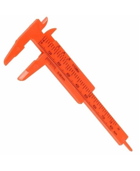 Peclise Paquímetro 8cm em Plástico - Laranja