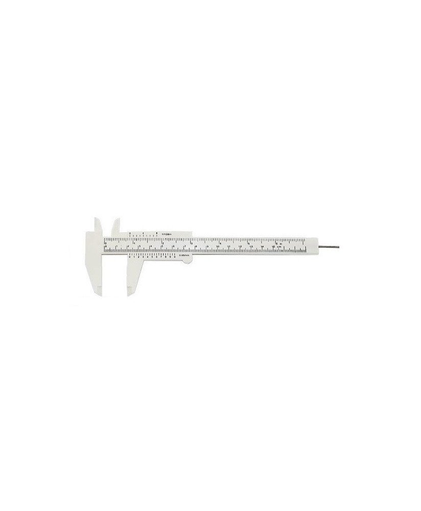 Peclise Paquímetro 15cm, Branco - Plástico