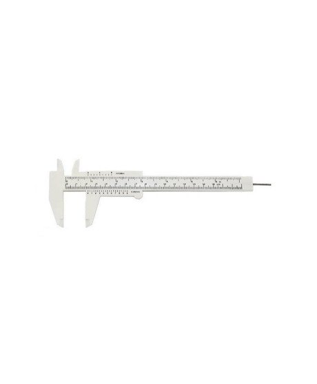 Peclise Paquímetro 15cm, Branco - Plástico