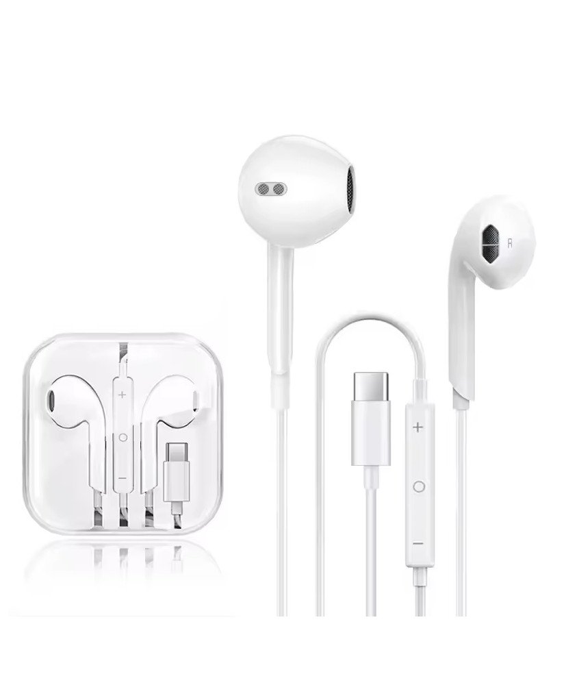 Fones Auriculares Tipo Apple, com interface Tipo-C - Goeik