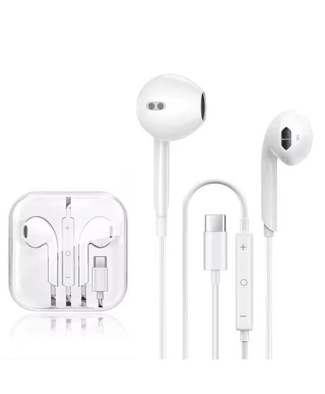 Fones Auriculares Tipo Apple, com interface Tipo-C - Goeik