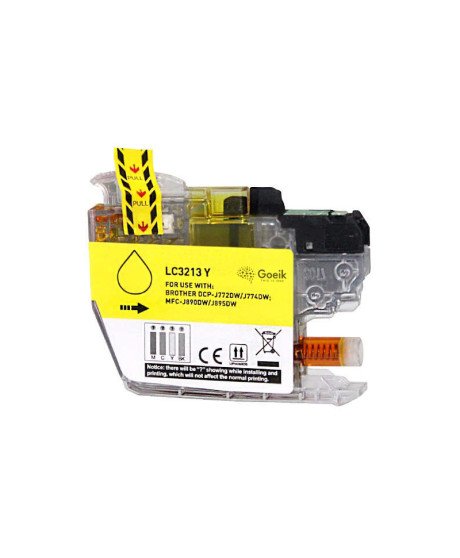 Tinteiro Brother LC3213/LC3211 - Amarelo - Compatível