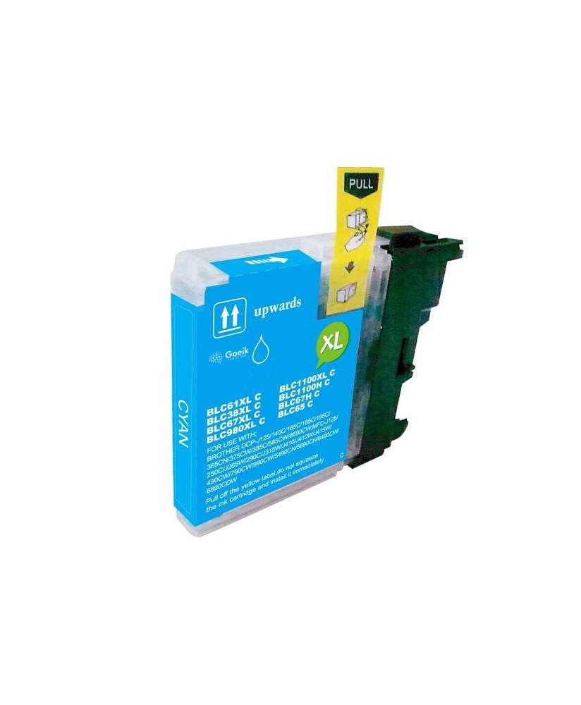 Tinteiro Brother LC980XL/LC1100XL/LC985XL - Azul - Compatível