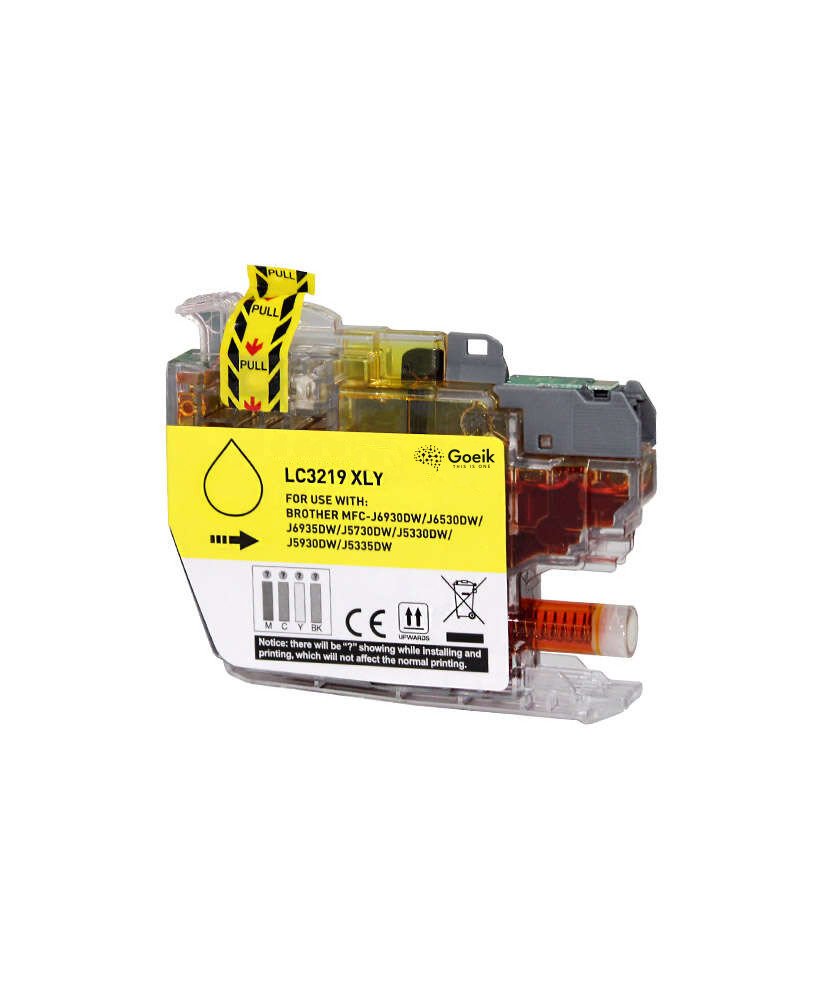 Tinteiro Brother LC3219XL Amarelo - Compatível