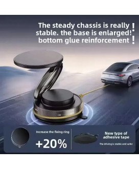 Suporte de telemóvel magnético de ventosa Magsafe 360°, ajustável, a vácuo